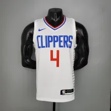 NBA Men Los Angeles Clippers White #4 RONDO Jersey High Quality Name and Number Print