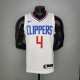 NBA Men Los Angeles Clippers White #4 RONDO Jersey High Quality Name and Number Print