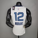 2021 Memphis Grizzlies City Edition White #12 MORANT Jersey High Quality Name and Number Print