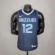 2021 Memphis Grizzlies City Edition blue #12 MORANT Jersey High Quality Name and Number Print