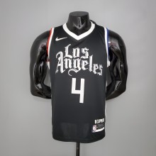 NBA Season 20-21 Men Los Angeles Clippers in Latin Black City #4 RONDO Jersey High Quality Name and Number Print