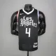 NBA Season 20-21 Men Los Angeles Clippers in Latin Black City #4 RONDO Jersey High Quality Name and Number Print
