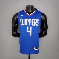 NBA Men Los Angeles Clippers Blue #4 RONDO Jersey High Quality Name and Number Print