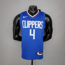 NBA Men Los Angeles Clippers Blue #4 RONDO Jersey High Quality Name and Number Print