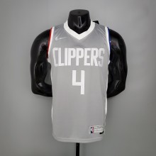 NBA Season 2021 Men Los Angeles Clippers Grey Awarding Version #4 RONDO Jersey High Quality Name and Number Print