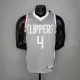 NBA Season 2021 Men Los Angeles Clippers Grey Awarding Version #4 RONDO Jersey High Quality Name and Number Print