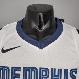 2021 Memphis Grizzlies City Edition White #12 MORANT Jersey High Quality Name and Number Print