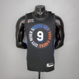 NBA Season 2021 Men New York Knicks Black #9 BARRETT Jersey High Quality Name and Number Print