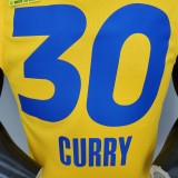 NBA Men 2021 All Star Jerseys Yellow #30 CURRY Jersey High Quality Name and Number Print