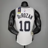 NBA Men San Antonio Spurs White #10 DEROZAN Jersey High Quality Name and Number Print