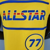 NBA Men 2021 All Star Jerseys Yellow #77 DONCIC Jersey High Quality Name and Number Print