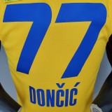 NBA Men 2021 All Star Jerseys Yellow #77 DONCIC Jersey High Quality Name and Number Print
