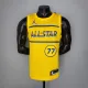 NBA Men 2021 All Star Jerseys Yellow #77 DONCIC Jersey High Quality Name and Number Print