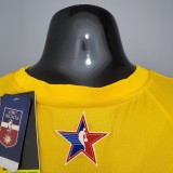 NBA Men 2021 All Star Jerseys Yellow #13 GEORGE Jersey High Quality Name and Number Print