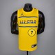 NBA Men 2021 All Star Jerseys Yellow #7 BROWN Jersey High Quality Name and Number Print