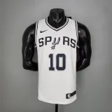 NBA Men San Antonio Spurs White #10 DEROZAN Jersey High Quality Name and Number Print
