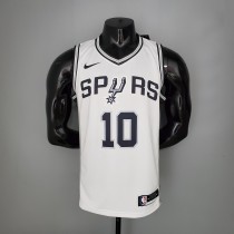 NBA Men San Antonio Spurs White #10 DEROZAN Jersey High Quality Name and Number Print