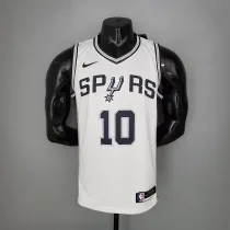 NBA Men San Antonio Spurs White #10 DEROZAN Jersey High Quality Name and Number Print