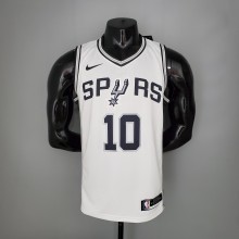 NBA Men San Antonio Spurs White #10 DEROZAN Jersey High Quality Name and Number Print
