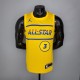 NBA Men 2021 All Star Jerseys Yellow #3 PAUL Jersey High Quality Name and Number Print