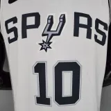 NBA Men San Antonio Spurs White #10 DEROZAN Jersey High Quality Name and Number Print