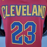 NBA Men Cleveland Cavaliers Red #23 JAMES Jersey High Quality Name and Number Print