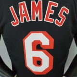 NBA Men Season 2018 Miami Heat Black #6 JAMES Jersey High Quality Name and Number Print