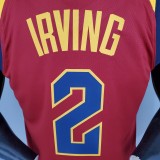 NBA Men Cleveland Cavaliers Red #2 IRVING Jersey High Quality Name and Number Print