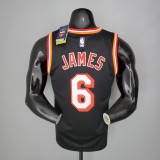 NBA Men Season 2018 Miami Heat Black #6 JAMES Jersey High Quality Name and Number Print