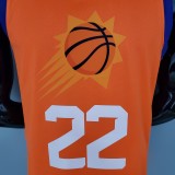 NBA Season 2021 Men Phoenix Suns Orange #22 AYTON with Jordan Logo Jersey High Quality Name and Number Print