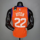 NBA Season 2021 Men Phoenix Suns Orange #22 AYTON with Jordan Logo Jersey High Quality Name and Number Print