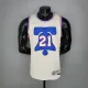 NBA Men Season 2021 Philadelphia 76ers White Rewarding Version #21 EMBIID Jersey High Quality Name and Number Print