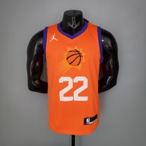 NBA Season 2021 Men Phoenix Suns Orange #22 AYTON with Jordan Logo Jersey High Quality Name and Number Print