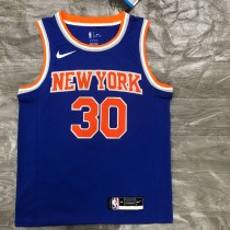 NBA Men New York Knicks Blue #30 RANDLE Jersey High Quality Name and Number Print