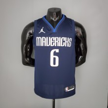 NBA Men Season 2021 Dallas Mavericks Dark Blue #6 PORZINGIS Jersey with Jordon Logo High Quality Name and Number Print