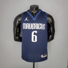 NBA Men Season 2021 Dallas Mavericks Dark Blue #6 PORZINGIS Jersey with Jordon Logo High Quality Name and Number Print