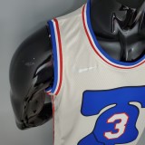NBA Men Season 2021 Philadelphia 76ers White Rewarding Version #3 IVERSON Jersey High Quality Name and Number Print