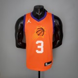 NBA Season 2021 Men Phoenix Suns Orange #3 PAUL with Jordan Logo Jersey High Quality Name and Number Print