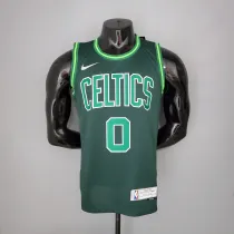 NBA Season 2021 Boston Celtics Dark Green Rewarding Version #0 TATUM Jersey High Quality Name and Number Print