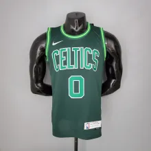 NBA Season 2021 Boston Celtics Dark Green Rewarding Version #0 TATUM Jersey High Quality Name and Number Print