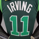 NBA Season 2021 Boston Celtics Dark Green Rewarding Version #11 IRVING Jersey High Quality Name and Number Print