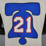NBA Men Season 2021 Philadelphia 76ers White Rewarding Version #21 EMBIID Jersey High Quality Name and Number Print