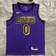 NBA Men Los Angeles Lakers Retro Purple with Black Lines #0 YOUNG Round Neck Jersey High Quality Name and Number Print