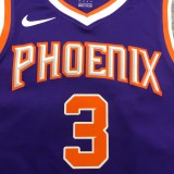 NBA Men Phoenix Suns Purple #3 PAUL Jersey High Quality Name and Number Print