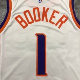 NBA Men Phoenix Suns White #1 BOOKER Jersey High Quality Name and Number Print