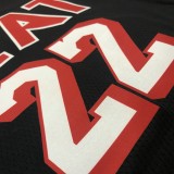 NBA Men Season 2018 Miami Heat Black #22 BUTLER Jersey High Quality Name and Number Print