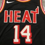 NBA Men Season 2018 Miami Heat Black #14 HERRO Jersey High Quality Name and Number Print