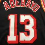NBA Men Season 2018 Miami Heat Black #13 ADEBAYO Jersey High Quality Name and Number Print