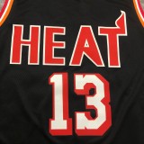 NBA Men Season 2018 Miami Heat Black #13 ADEBAYO Jersey High Quality Name and Number Print