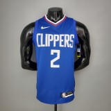NBA Men Los Angeles Clippers Blue LEONARD#2 Jersey High Quality Name and Number Print